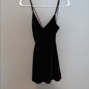 Black velvet romper